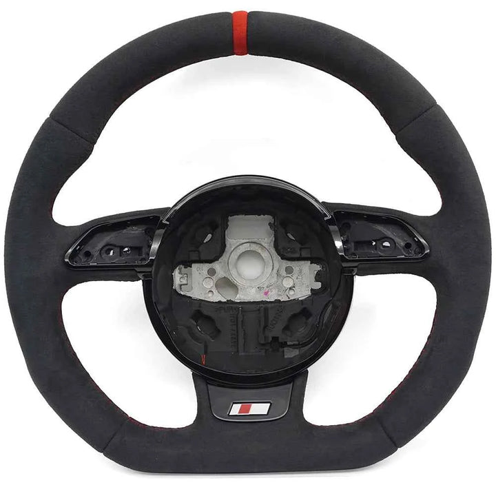Custom Audi Perforated Steering Wheel for A3 A4 S4 S5 Models - Carmodza.com