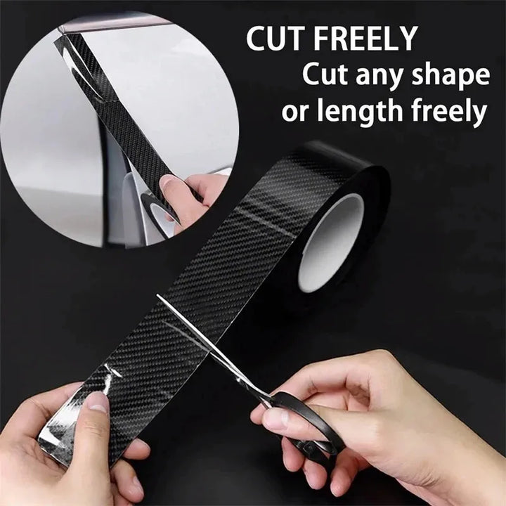 Carbon Fiber Door Sill Protector | Anti-Scratch Guard Tape - Carmodza.com