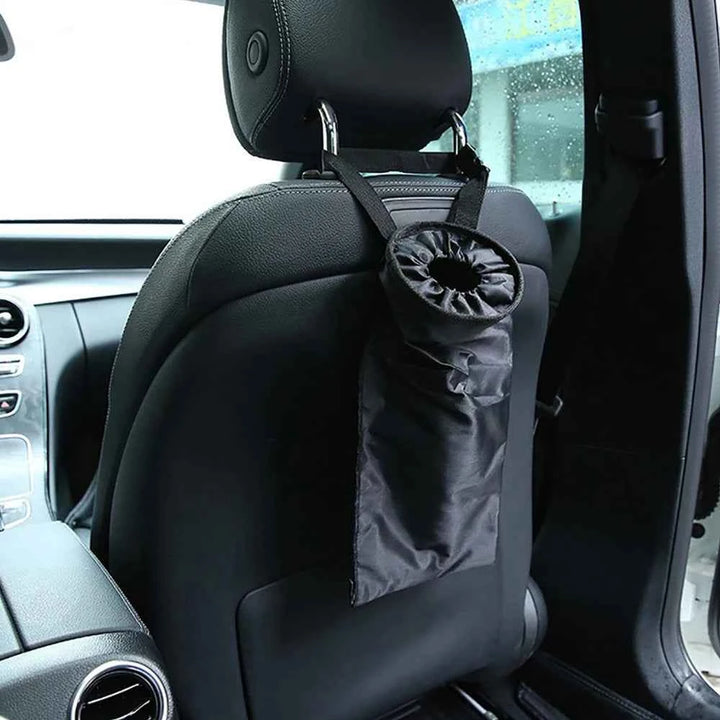 Car Trash Holder Bag Back Seat – Portable Hanging Bin - Carmodza.com