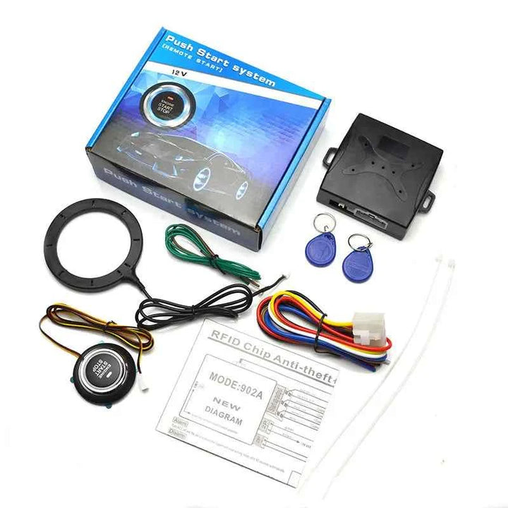 Car Push Start System Push To Start Ignition Kit RFID Technology Passive Inductive Key for 12v Vehicles