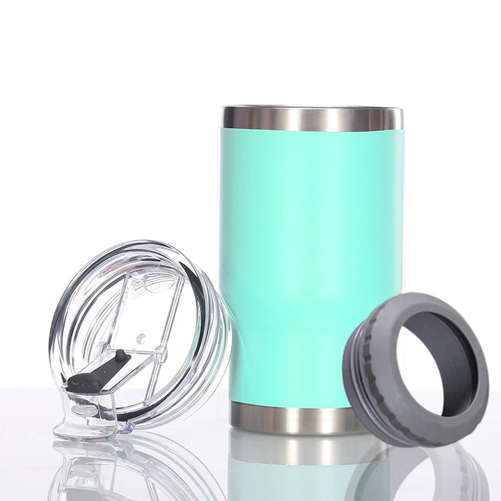 Car Insulated Can Cooler Cup – 4-in-1 Stainless Steel Tumbler - Carmodza.com