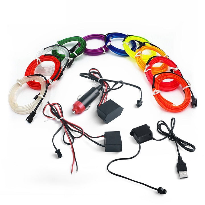 Car Interior LED Strip Light – 5M USB Flexible Neon Atmosphere Light for Auto DIY - Carmodza.com