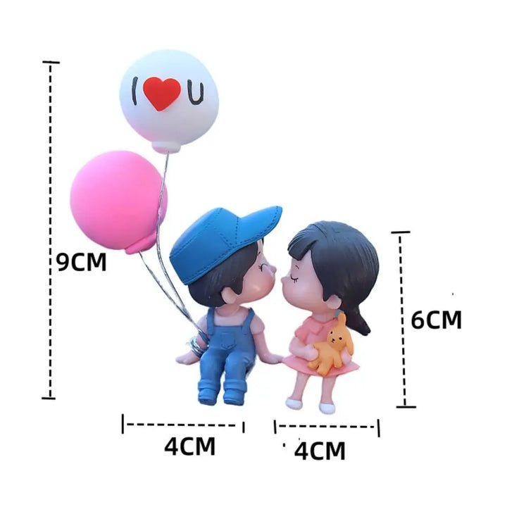 Home Decor Car Ornaments Creative Cartoon Couples Resin Kiss Figure - Carmodza.com