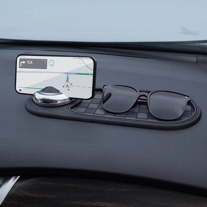 Anti-Slip Car Dashboard Organizer Mat with 360° Phone Holder - Carmodza.com