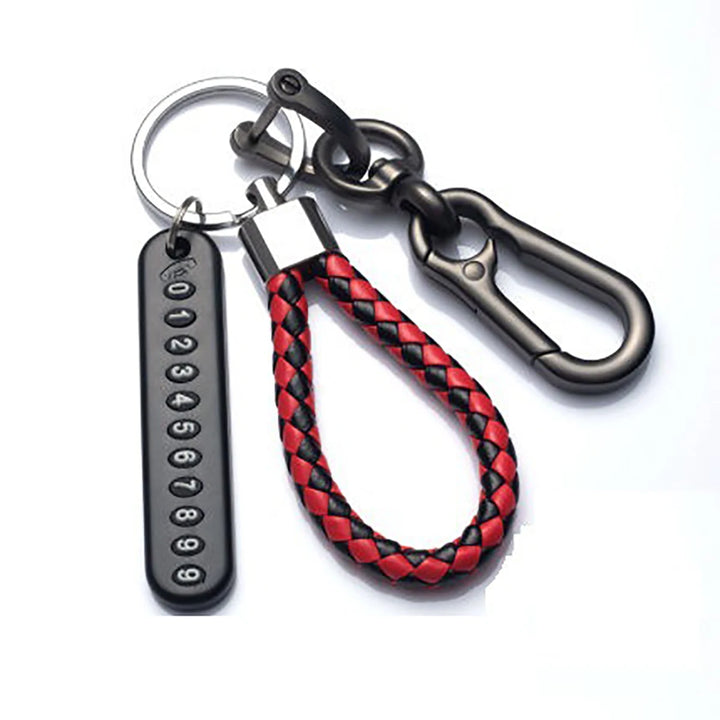 Car Keychain with Phone Number | Anti-Lost Keyring Holder - Carmodza.com