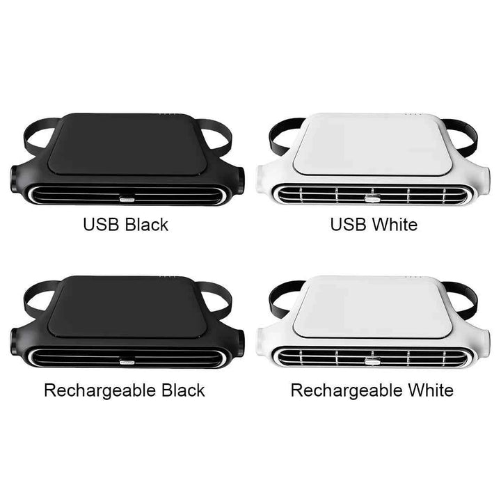 Car Headrest Cooling Fan 3 Speeds Adjustable Electric Car Seat Fan 5V/2A Car Rear Backrest Fan Car Interior Accessories