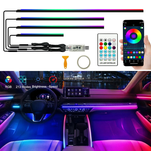Car Interior LED Ambient Lights | App and Remote Control - Carmodza.com