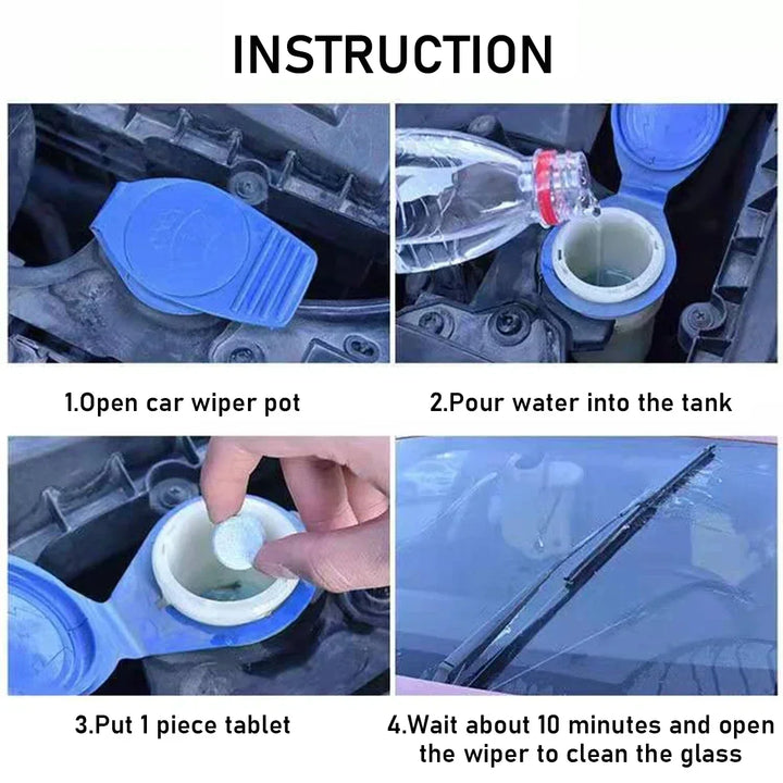 Windshield Washer Effervescent Tablets (100 Pcs Pack) - Carmodza.com
