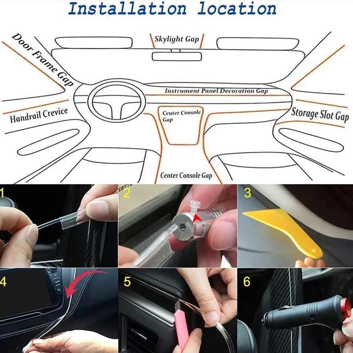 LED Car Interior Lights | RGB Fiber Optic Ambient Strip Kit - Carmodza.com