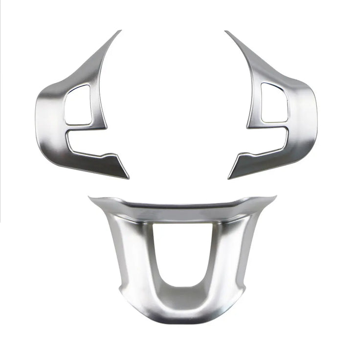 Peugeot 208 2008-2018 Steering Wheel Trim Cover - Glossy Silver ABS - Carmodza.com