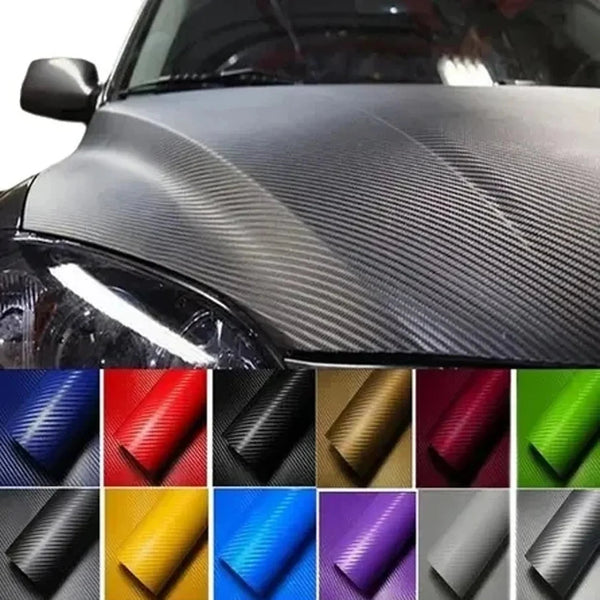 Carbon Fiber Vinyl Wrap Roll | 3D Textured Car Styling Film 30CM x 152CM - Carmodza.com