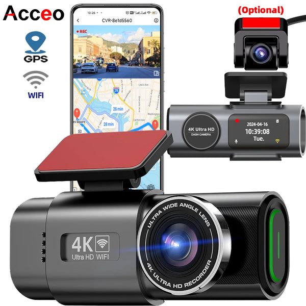 4K UHD Dash Cam Recorder - Car Camera with WiFi & GPS - Carmodza.com