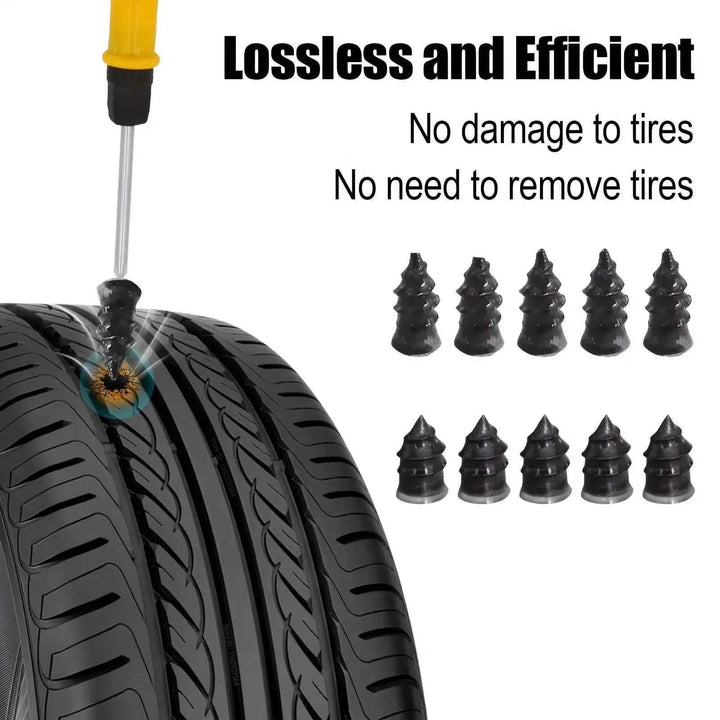 Car Tire Repair Emergency Kit | Puncture Plug Tools - Carmodza.com