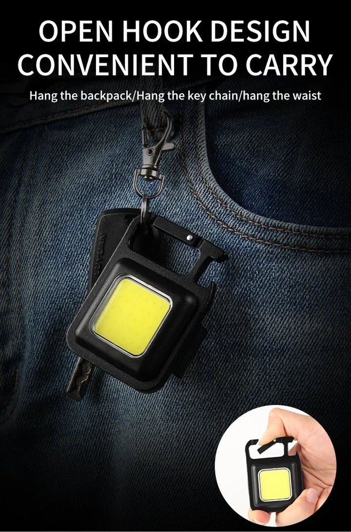Rechargeable Car Keychain Flashlight with Magnet & Bottle Opener - Carmodza.com