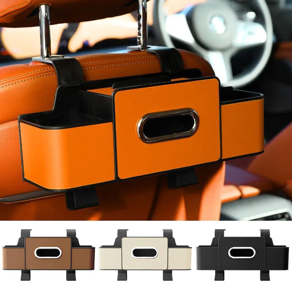 Car Backseat Storage Organizer Box with Cup & Phone Holder - Carmodza.com