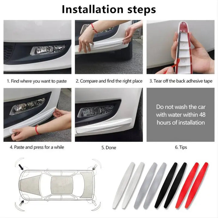 Car Bumper Corner Protector Guard - Universal Anti-Collision Strips - Carmodza.com