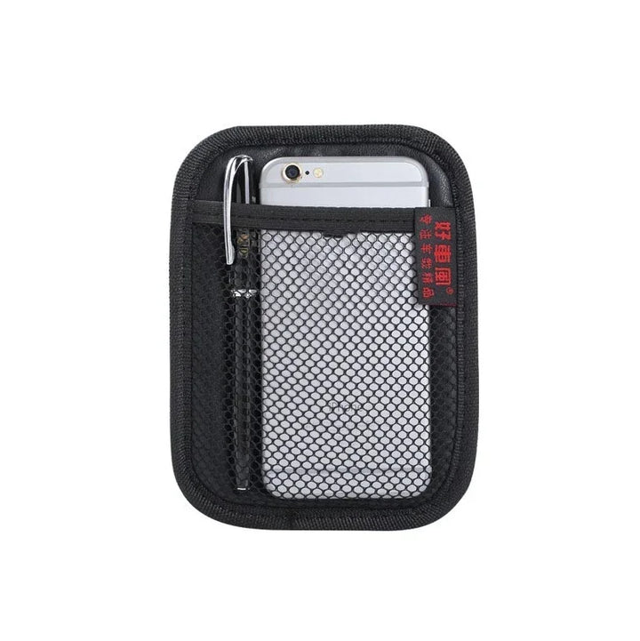 Car Leather Mesh Storage Bag for Phones, Coins & Keys | Car Interior Organizer - Carmodza.com