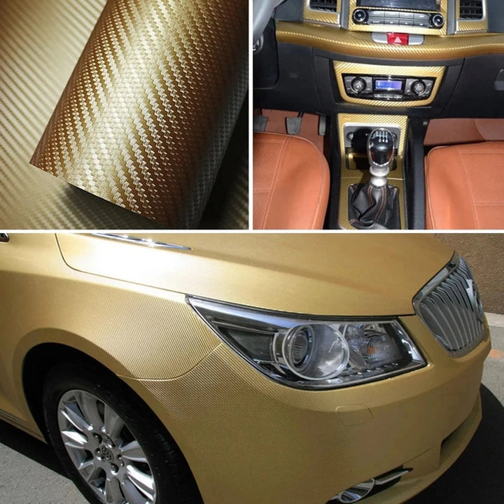 Carbon Fiber Vinyl Wrap Roll | 3D Textured Car Styling Film 30CM x 152CM - Carmodza.com