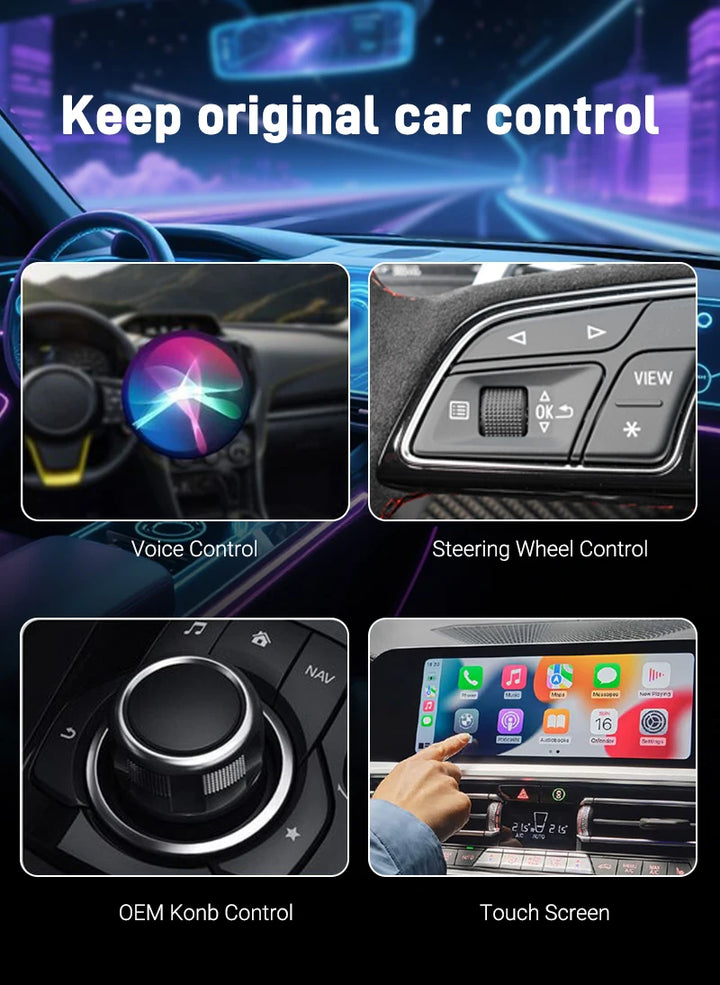 Wireless CarPlay Android Auto Adapter | 2-in-1 USB Dongle - Carmodza.com