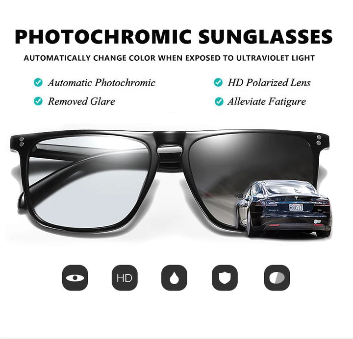 Photochromic Polarized Driving Sunglasses for Day & Night Vision - Carmodza.com