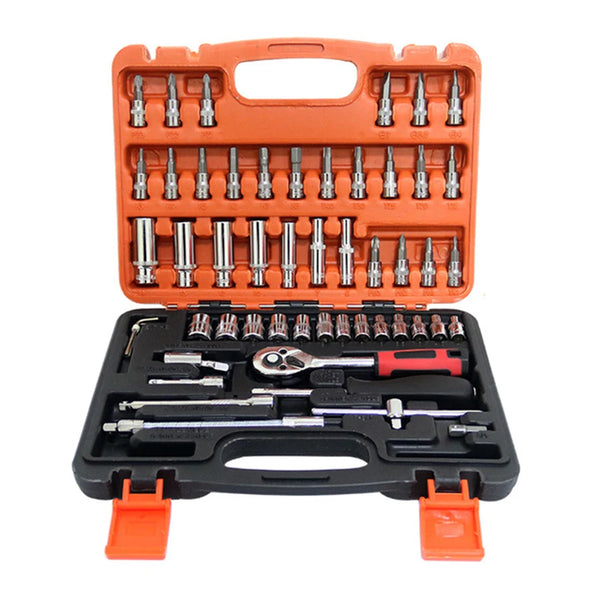 Car Repair Socket Wrench Set - 46pcs Professional Mechanic Kit - Carmodza.com
