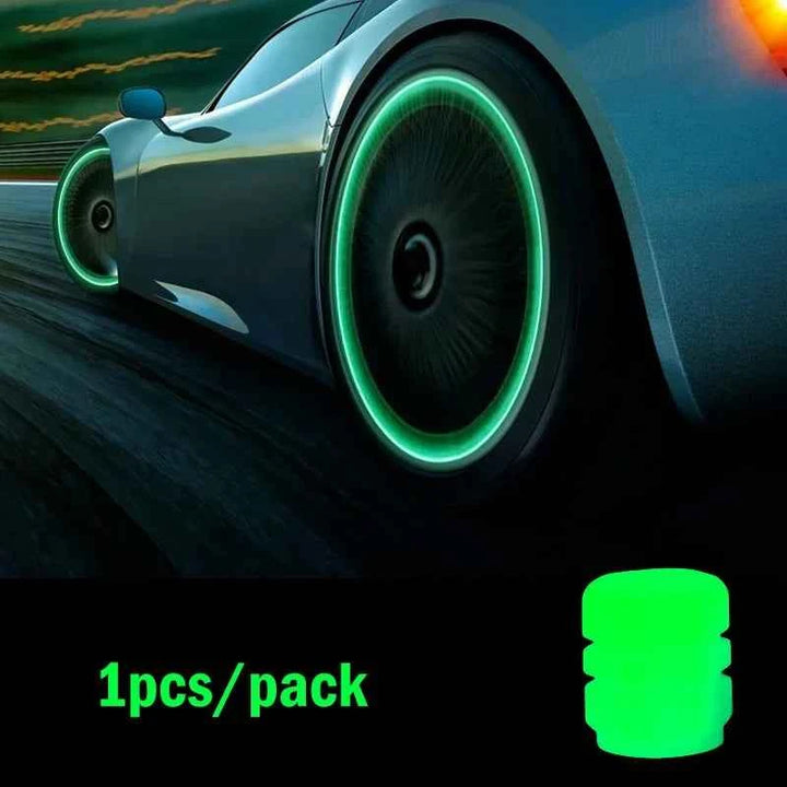 Luminous Car Tire Valve Caps | Universal Glow-in-the-Dark