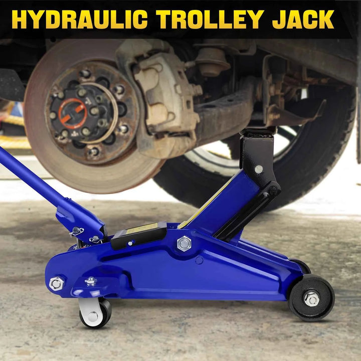 2 Ton Hydraulic Trolley Jack - Steel Car Lifter