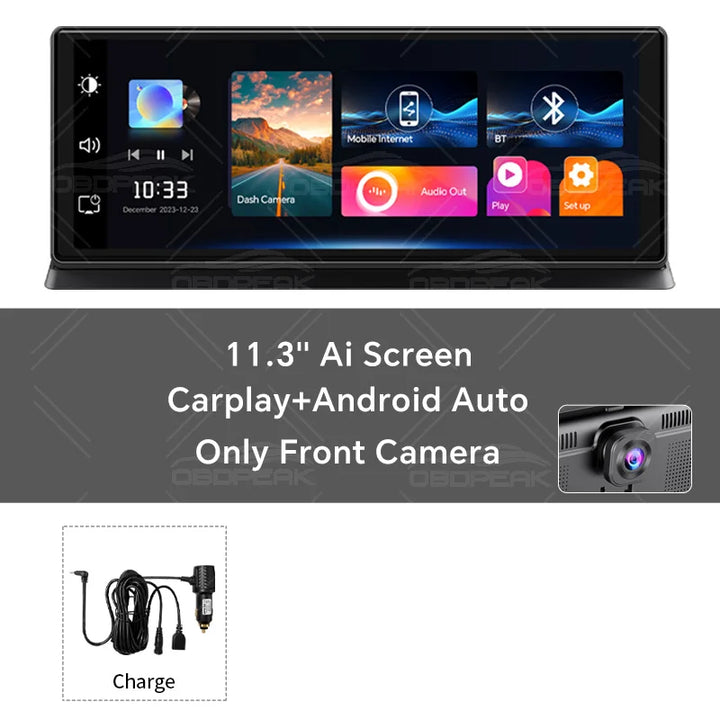 4K Wireless Carplay Android Auto Car DVR Dash Cam - Carmodza.com