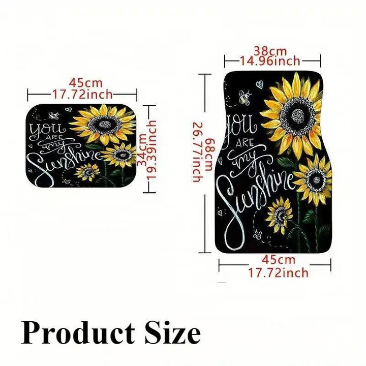 Bohemian Car Foot Mats Universal - 4 Piece Set - Carmodza.com
