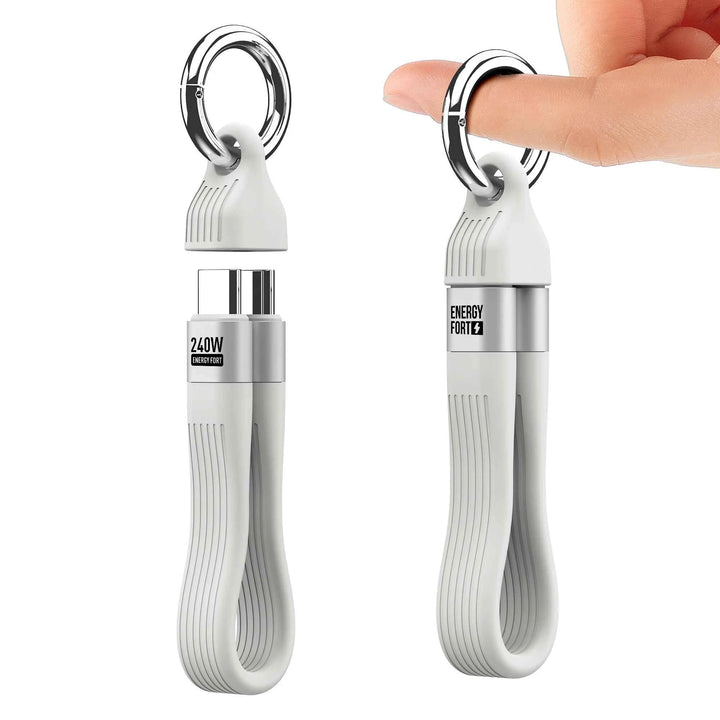 240W USB C Keychain Charger Cable for Car & On-The-Go - Carmodza.com