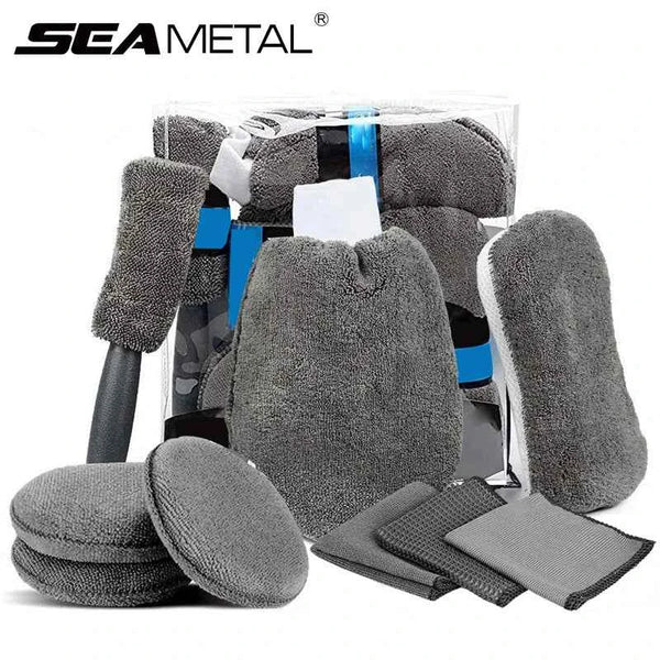 Car Wash Cleaning Kits 9pcs – Microfiber Auto Detailing Set - Carmodza.com